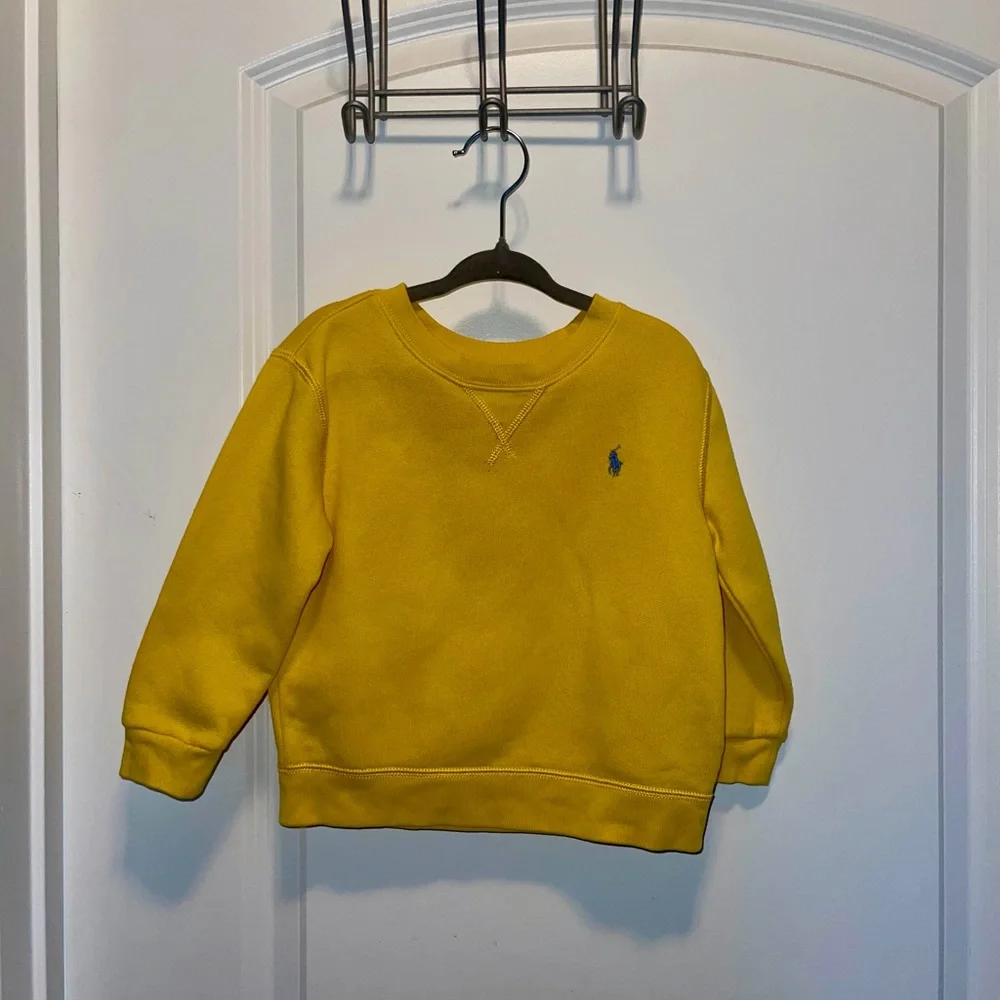 Polo Ralph Lauren Baby Boy Fleece Sweatshirt Yellow | 24 Months